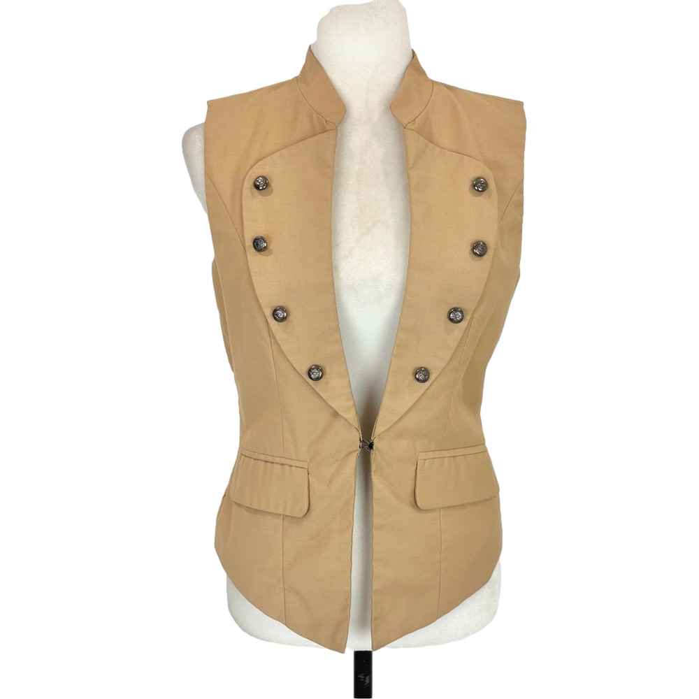 Vero Moda tan military waistcoat